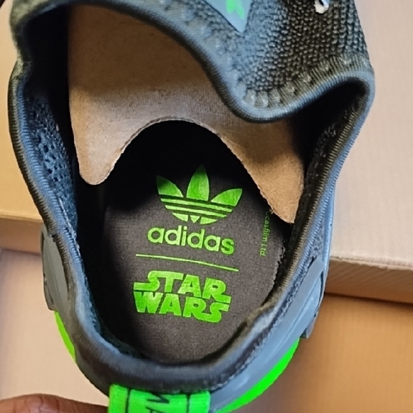 Adidas Star Wars Black and Neon Green Sneakers - Picture 5 of 6
